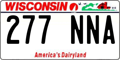 WI license plate 277NNA