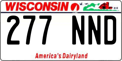 WI license plate 277NND
