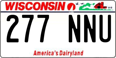 WI license plate 277NNU