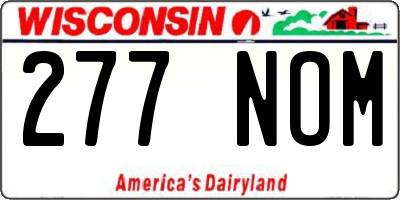 WI license plate 277NOM