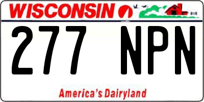 WI license plate 277NPN