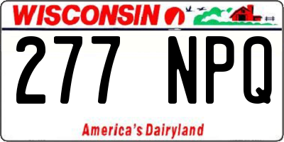 WI license plate 277NPQ