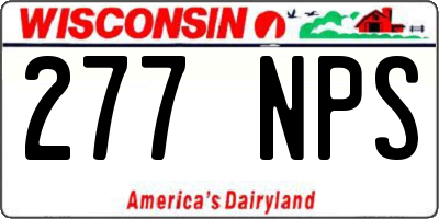 WI license plate 277NPS