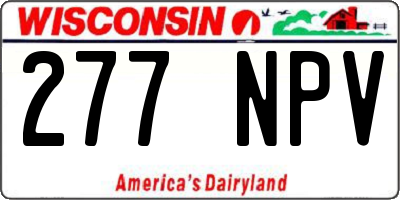 WI license plate 277NPV