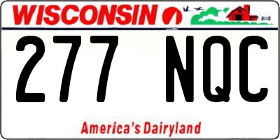 WI license plate 277NQC