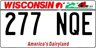 WI license plate 277NQE