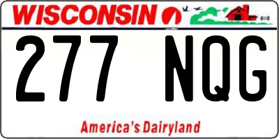 WI license plate 277NQG