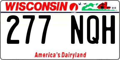 WI license plate 277NQH