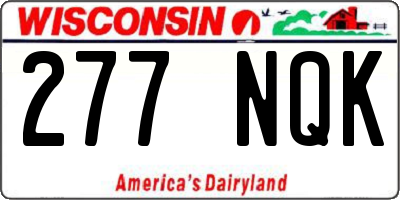 WI license plate 277NQK