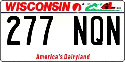 WI license plate 277NQN