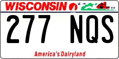 WI license plate 277NQS