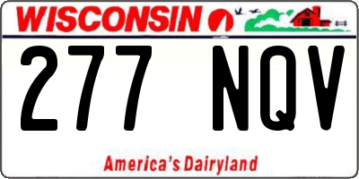WI license plate 277NQV