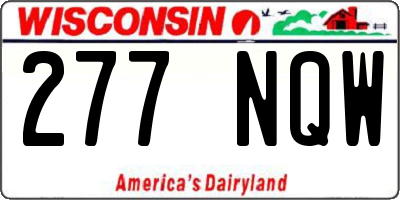 WI license plate 277NQW