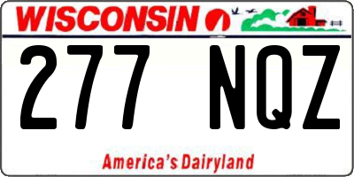 WI license plate 277NQZ