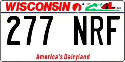 WI license plate 277NRF
