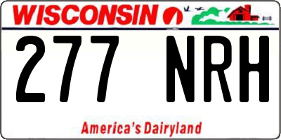 WI license plate 277NRH