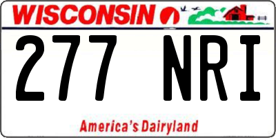 WI license plate 277NRI