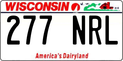 WI license plate 277NRL