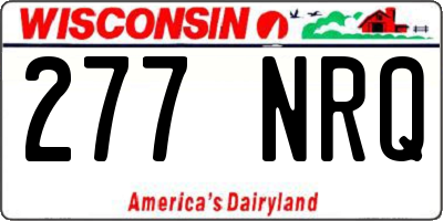 WI license plate 277NRQ