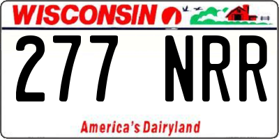 WI license plate 277NRR