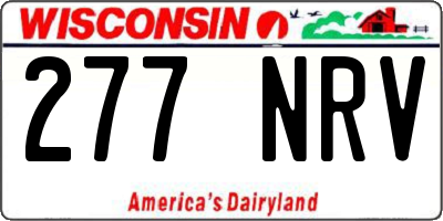 WI license plate 277NRV