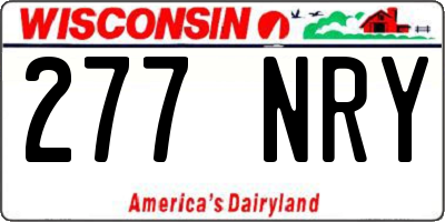 WI license plate 277NRY