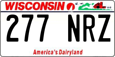 WI license plate 277NRZ
