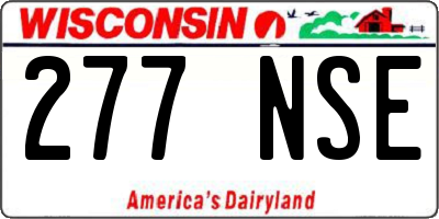 WI license plate 277NSE