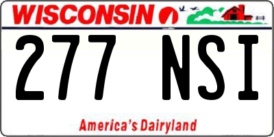 WI license plate 277NSI