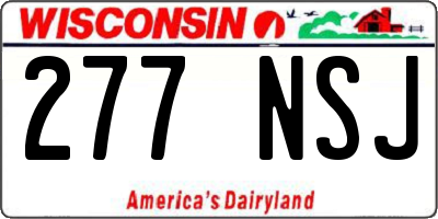 WI license plate 277NSJ
