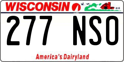 WI license plate 277NSO