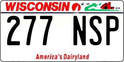 WI license plate 277NSP