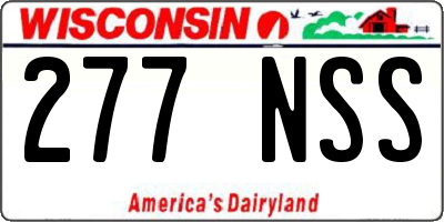 WI license plate 277NSS