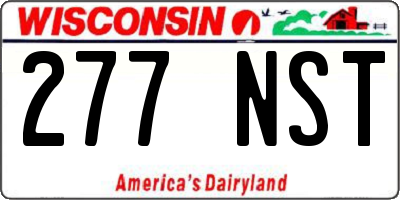 WI license plate 277NST