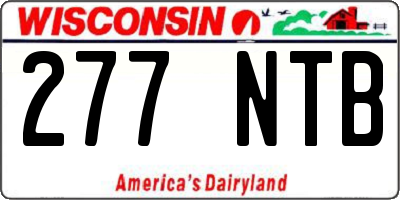 WI license plate 277NTB