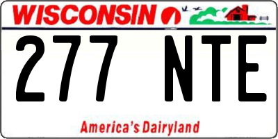 WI license plate 277NTE