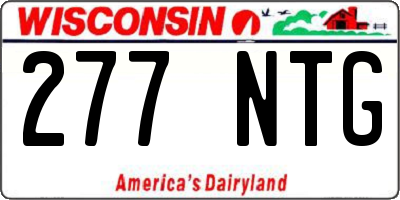 WI license plate 277NTG