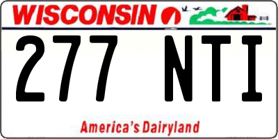 WI license plate 277NTI