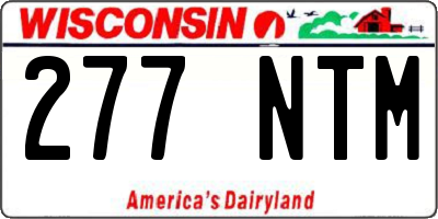 WI license plate 277NTM