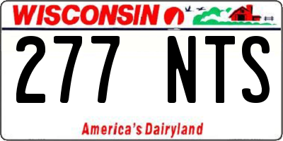 WI license plate 277NTS