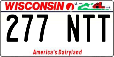 WI license plate 277NTT
