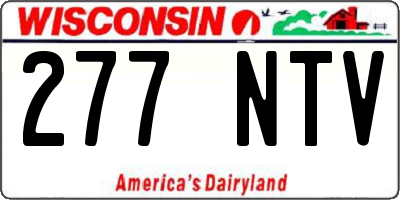 WI license plate 277NTV