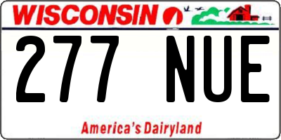 WI license plate 277NUE