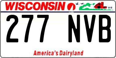 WI license plate 277NVB