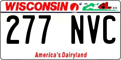 WI license plate 277NVC