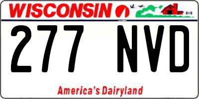 WI license plate 277NVD