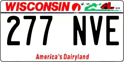 WI license plate 277NVE