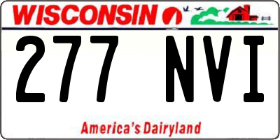 WI license plate 277NVI