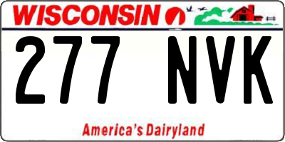 WI license plate 277NVK