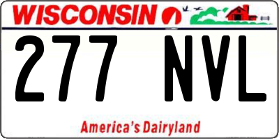 WI license plate 277NVL